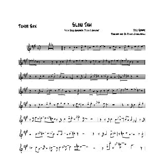 萨克斯谱 | Slow Jam 次中音萨克斯