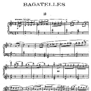Ten Bagatelles Op.5 钢琴谱 亚历山大 齐尔品 Alexander Tcherepnin