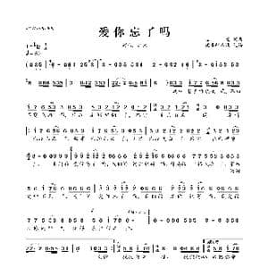 爱你忘了吗_歌曲简谱_词曲:雷龙 雷龙