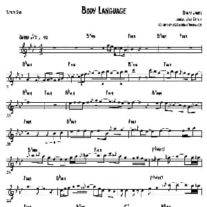 萨克斯谱 | Body Language 次中音萨克斯