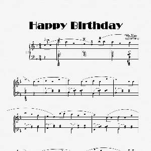 生日快乐 钢琴谱 姚琳编曲