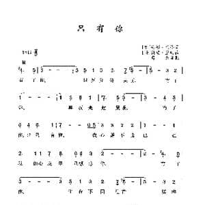 只有你_歌曲简谱_词曲: 美 安德 兰德 美 伯克 兰姆