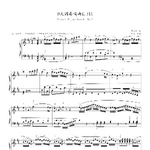 D大调奏鸣曲K.311 钢琴谱 莫扎特寒风制谱