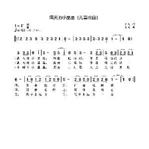 满天的小星星_歌曲简谱_词曲:袁龙 袁龙