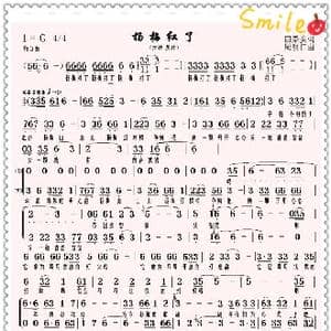 杨梅红了_歌曲简谱_词曲:田景安 周明仁