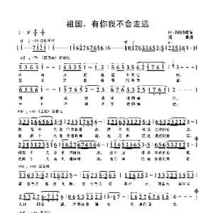 祖国,有你我不会走远_歌曲简谱_词曲:巴 钢普力布 清泉