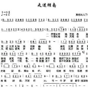 走进湖南_民歌简谱_词曲:真理的儿子 真理的儿子