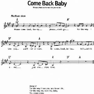 蓝调音乐:Come Back Baby_外国歌谱