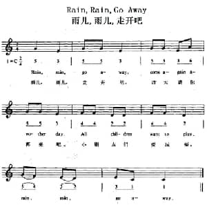 RainRainGo Away_外国歌谱