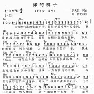你的样子_歌谱投稿_词曲:罗大佑 罗大佑