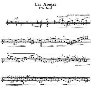 Las Abejas 吉他谱 奥古斯汀 巴里奥斯 曼戈雷 Agustin Barrios Mangore