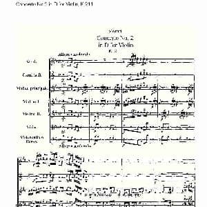 Concerto No.2 in D for Violin, K.211 D调小提琴第二协奏曲,