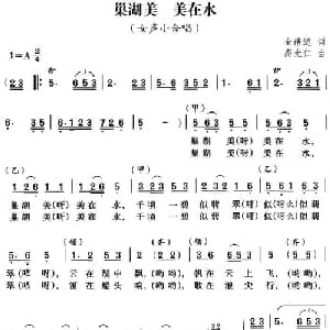 巢湖美 美在水_合唱歌谱_词曲:金绪道 高光仁