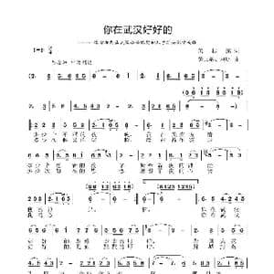 你在武汉好好的_歌曲简谱_词曲:黄桂莲 黄卫敏 刘明