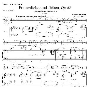 萨克斯谱 | 妇女的爱情与生活 Op42 Ⅵ 高音萨克斯 钢琴伴奏 R.舒曼