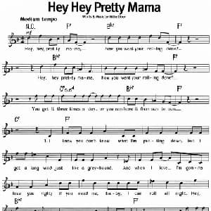 蓝调音乐:Hey Hey Pretty Mama_外国歌谱