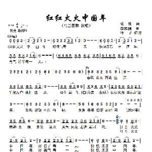 红红火火中国年_歌曲简谱_词曲:张维 李凯稠