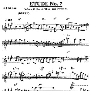 萨克斯谱 | ETUDE No.7 高音萨克斯超吹练习曲