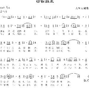 盼你归来_歌曲简谱_词曲:人里人 人里人