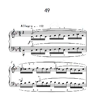 练习曲 49 钢琴谱