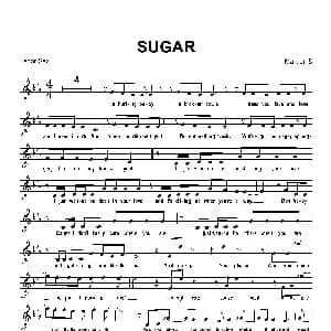 萨克斯谱 | sugar 糖果 次中音萨克斯