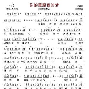 你的草原我的梦_歌曲简谱_词曲:小曾 张世文