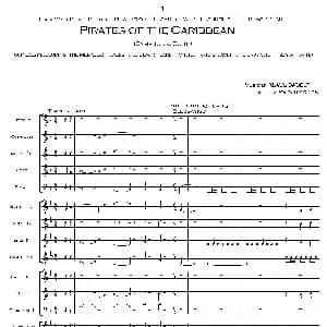 加勒比海盗交响组曲 PIRATES OF THE CARIBBEAN 交响总谱