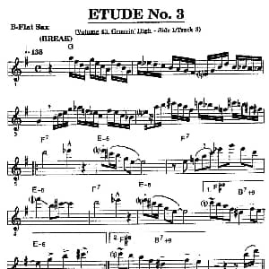 萨克斯谱 | ETUDE No.3 高音萨克斯超吹练习曲