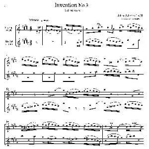 萨克斯谱 | Inventions 巴赫15首创意曲 二重奏—3