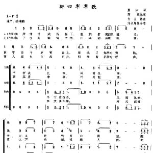 新四军军歌_合唱歌谱_词曲:陈毅 何士德