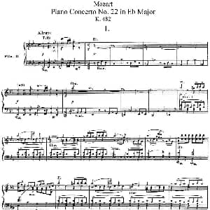 二十八部钢琴协奏曲 No.22 钢琴谱 莫扎特