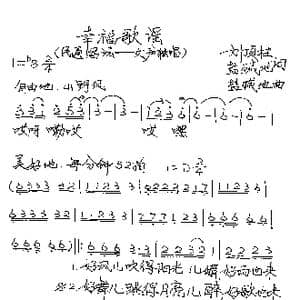 幸福歌谣_歌谱投稿_词曲:刘顶柱 盐碱地 盐碱地