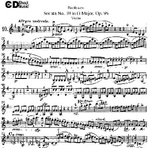 小提琴谱 | Violin Sonata No.10 in G Major Op.96