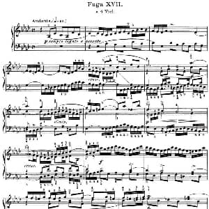 巴赫 平均律钢琴曲集 第一卷 之赋格曲 钢琴谱 巴赫