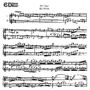 长笛曲谱 | W.F.巴赫—六首二重奏练习曲 1 W.F.巴赫