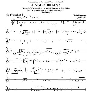 JINGLE BELLS！ 第四降B小号分谱