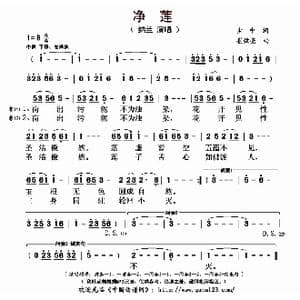 净莲_歌曲简谱_词曲:尘中 崔弦亮