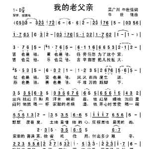 我的老父亲_歌谱投稿_词曲:吴广川 牛世强 牛世强
