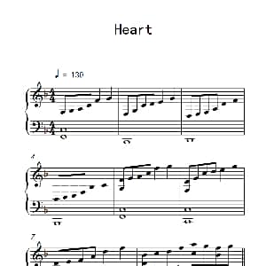 Heart 钢琴谱