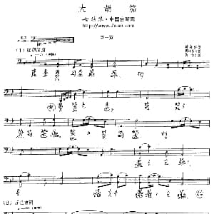 大胡笳 古琴谱 五线谱 减字谱