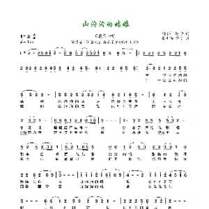 山沟沟的姑娘_歌曲简谱_词曲:刘博 萍子 李士兴 萍子