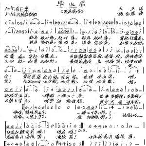 毕业后_歌谱投稿_词曲:王王 张艺军