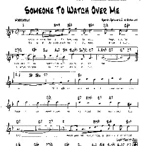 SOMEONE TO WATCH OVER ME 降B爵士乐谱