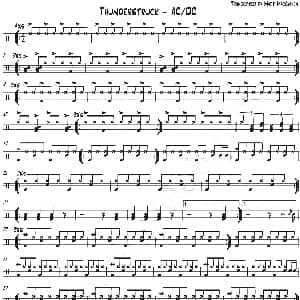 AcDc Thunderstruck 爵士鼓谱