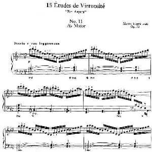 15 Etudes de Virtuosité Op.72 No.11 钢琴谱 莫什科夫斯基