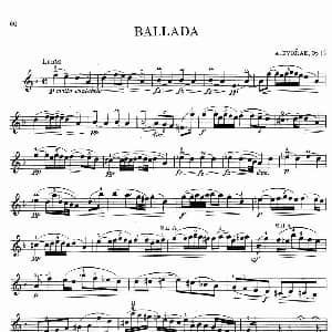 小提琴谱 | BALLADA Op.15 德沃夏克