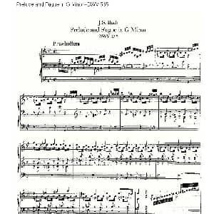 Prelude and Fugue in G Minor BWV 535 管风琴谱 ohann Sebastian Bach 德 约翰 塞巴斯蒂安 巴赫