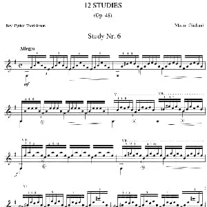 Mauro Giuliani 12 Studies,Op.48 吉他谱