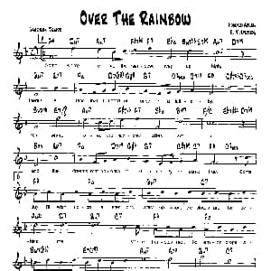OVER THE RAINBOW 降B爵士乐谱