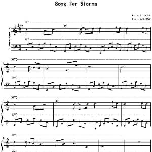 Song for Sienna 钢琴谱 Brian Crain曲 PasserbyCRY